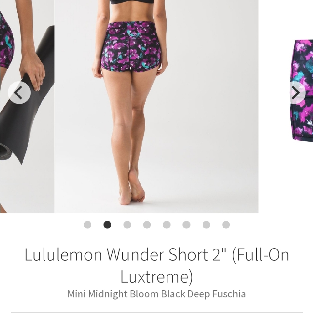 Lululemon wunder shorts size 6